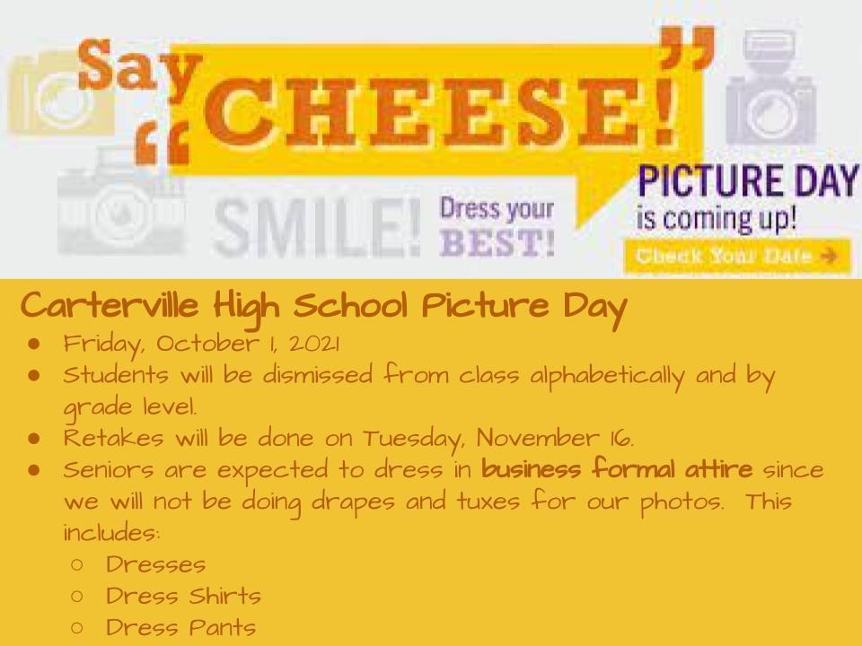 CHS Picture Day Information